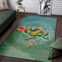 Hibiscus Turtle Swimming Area Rug AH - Polynesian Pride