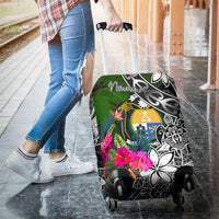 Nauru Luggage Covers - Turtle Plumeria Banana Leaf Crest - Polynesian Pride