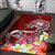 Guam Area Rug - Turtle Plumeria (Red) Red - Polynesian Pride