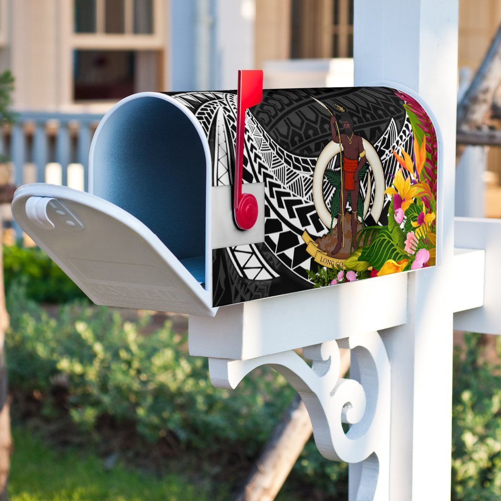 Vanuatu Mailbox Cover - Tropical Flowers Style - Polynesian Pride