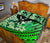 Kanaka Maoli (Hawaiian) - Quilt Bed Set Lauhala Polynesian Hibiscus Green - Polynesian Pride