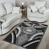 Polynesian Rugs - American Samoa Coat Of Arm With Poly Patterns - Polynesian Pride