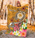 FSM Custom Personalised Premium Blanket - Turtle Plumeria (Gold) - Polynesian Pride