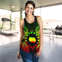 Cook Islands Polynesian Women Tank Top Map Reggae - Polynesian Pride