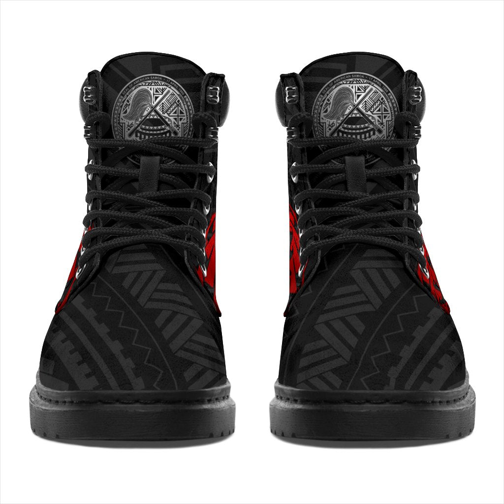 American Samoa Polynesian Boots (All - Season) - Polynesian Turtle (Full Red) - Polynesian Pride