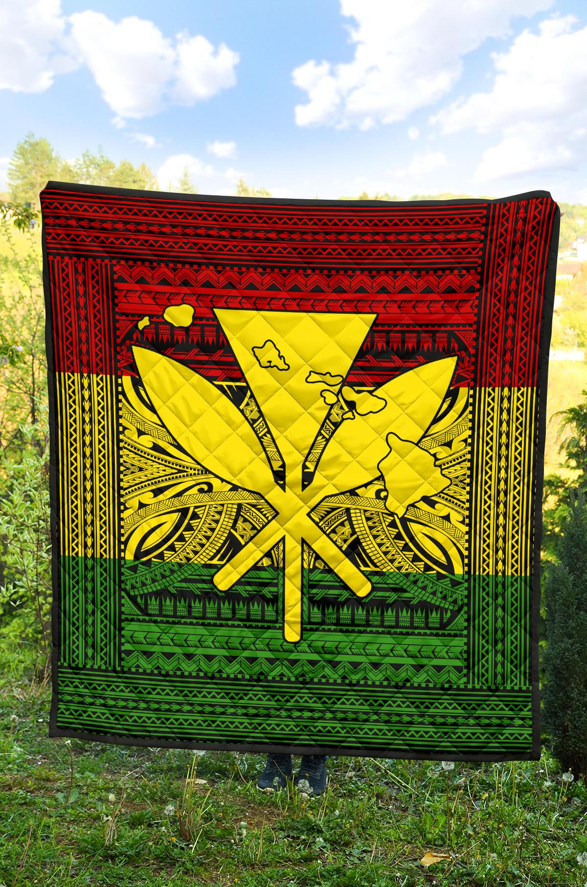 Hawaii Polynesian Kanaka Maoli Premium Quilt - Polynesian Pride
