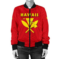 Hawaii Kanaka Polynesian Women's Bomber Jacket - Polynesian Pride