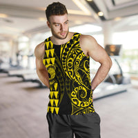 Hawaii Warrior Men's Tank Top Yellow - Polynesian Pride