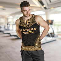 Kanaka Maoli Men's Tank Top - Polynesian Chief Gold Version - Polynesian Pride