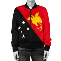 Papua New Guinea Flag Women's Bomber Jackets - Polynesian Pride