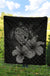 Hawaii Hibiscus Premium Quilt - Turtle Map - Gray AH - Polynesian Pride