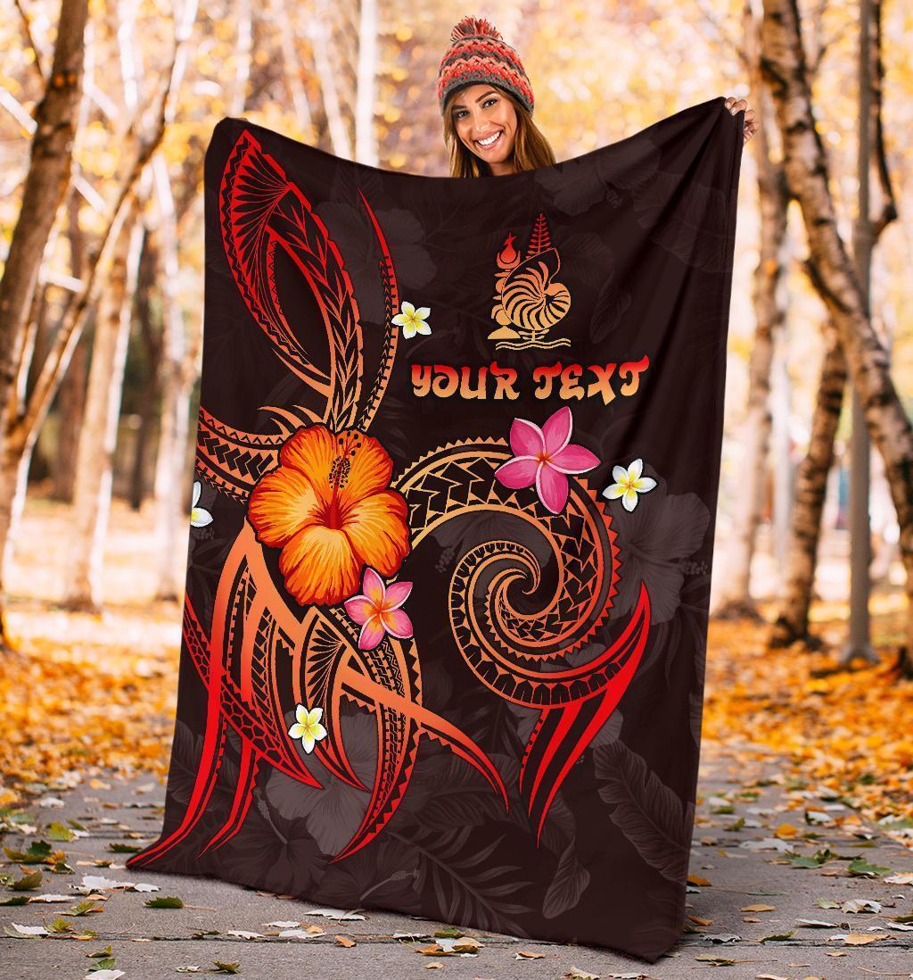 New Caledonia Polynesian Personalised Premium Blanket - Legend of New Caledonia (Red) - Polynesian Pride
