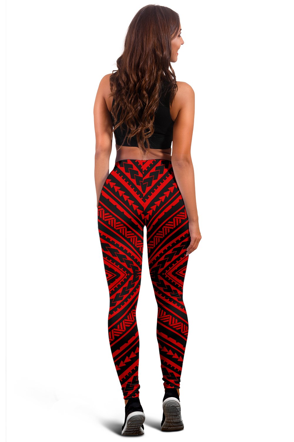 Polynesian Tatau Red Hawaii Women's Leggings AH - Polynesian Pride