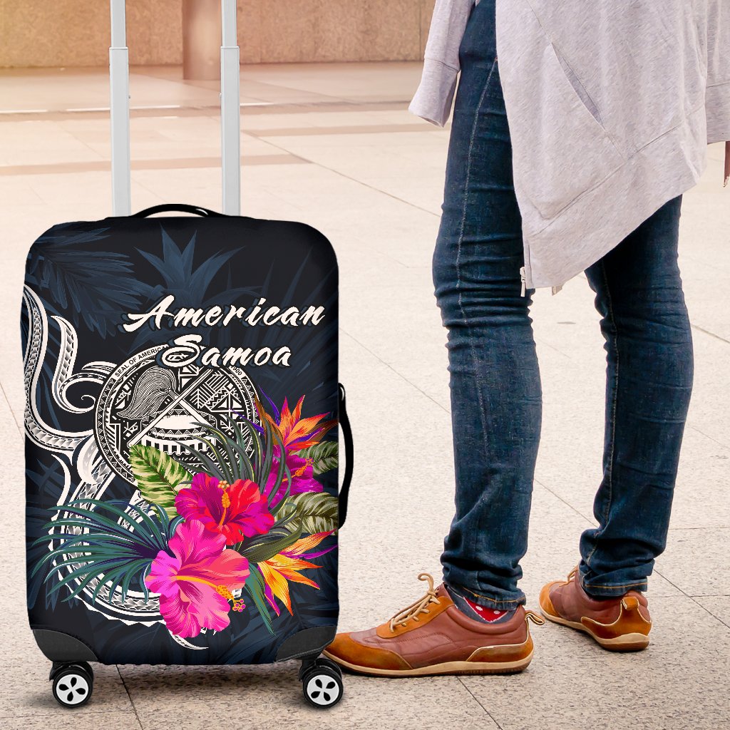American Samoa Polynesian Luggage Covers - Tropical Flower - Polynesian Pride