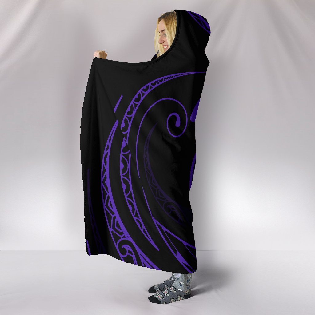 Hawaii Turtle Hooded Blanket - Purple - Frida Style - Polynesian Pride