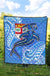 Fiji Premium Quilt - Blue Shark Polynesian Tattoo - Polynesian Pride