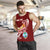 Guam Personalised Men's Tank - Guam Seal Polynesian Patterns Plumeria (Red) Red - Polynesian Pride