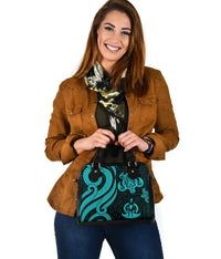 Vanuatu Shoulder Handbag - Turquoise Tentacle Turtle - Polynesian Pride