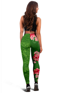 Hawaii Tropical Flowers Polynesian - Hawaiian Women's Leggings - Curtis Style - Polynesian Pride