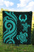 Pohnpei Premium Quilt - Turquoise Tentacle Turtle - Polynesian Pride