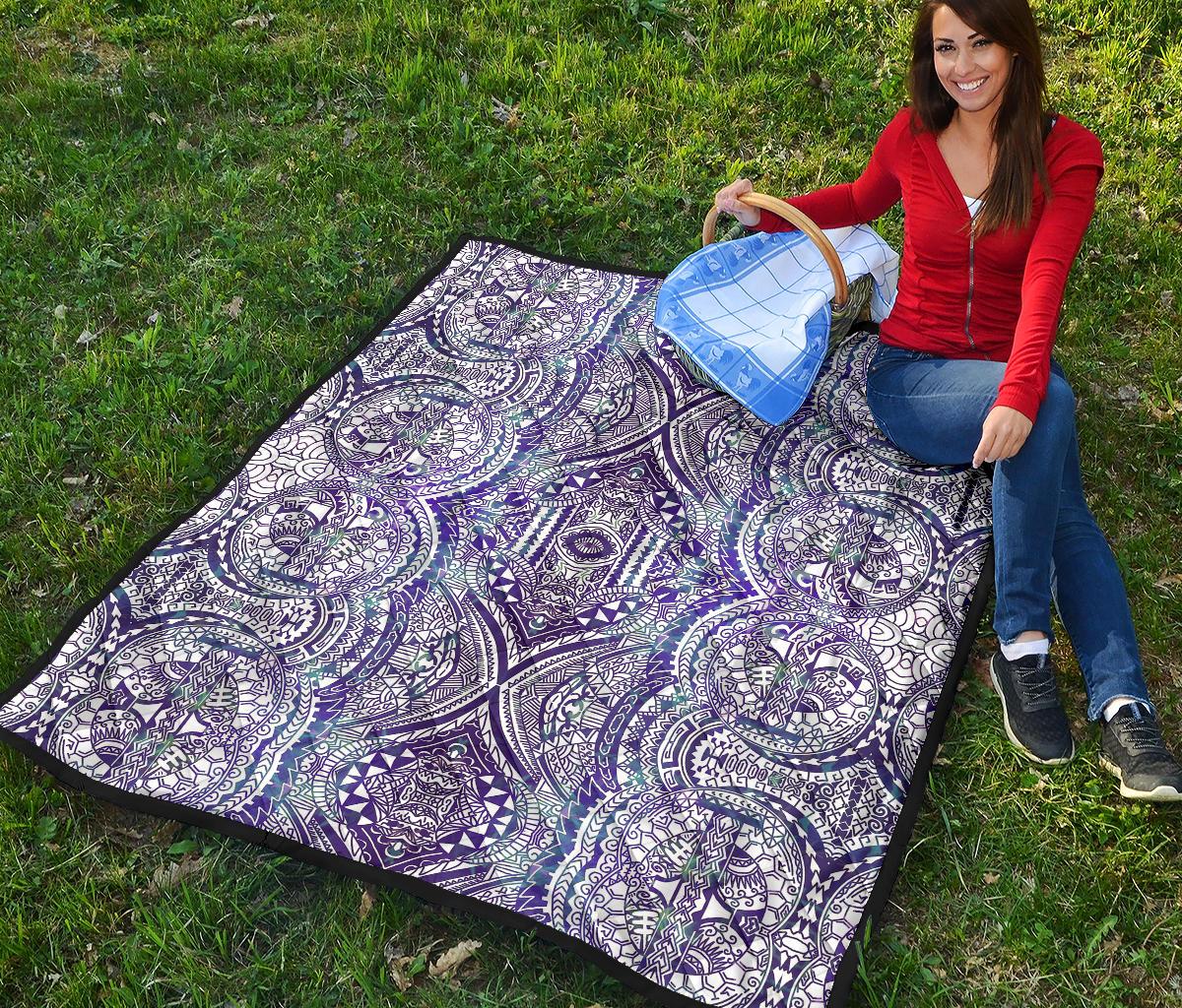 Polynesian Premium Quilt Violet - Polynesian Pride
