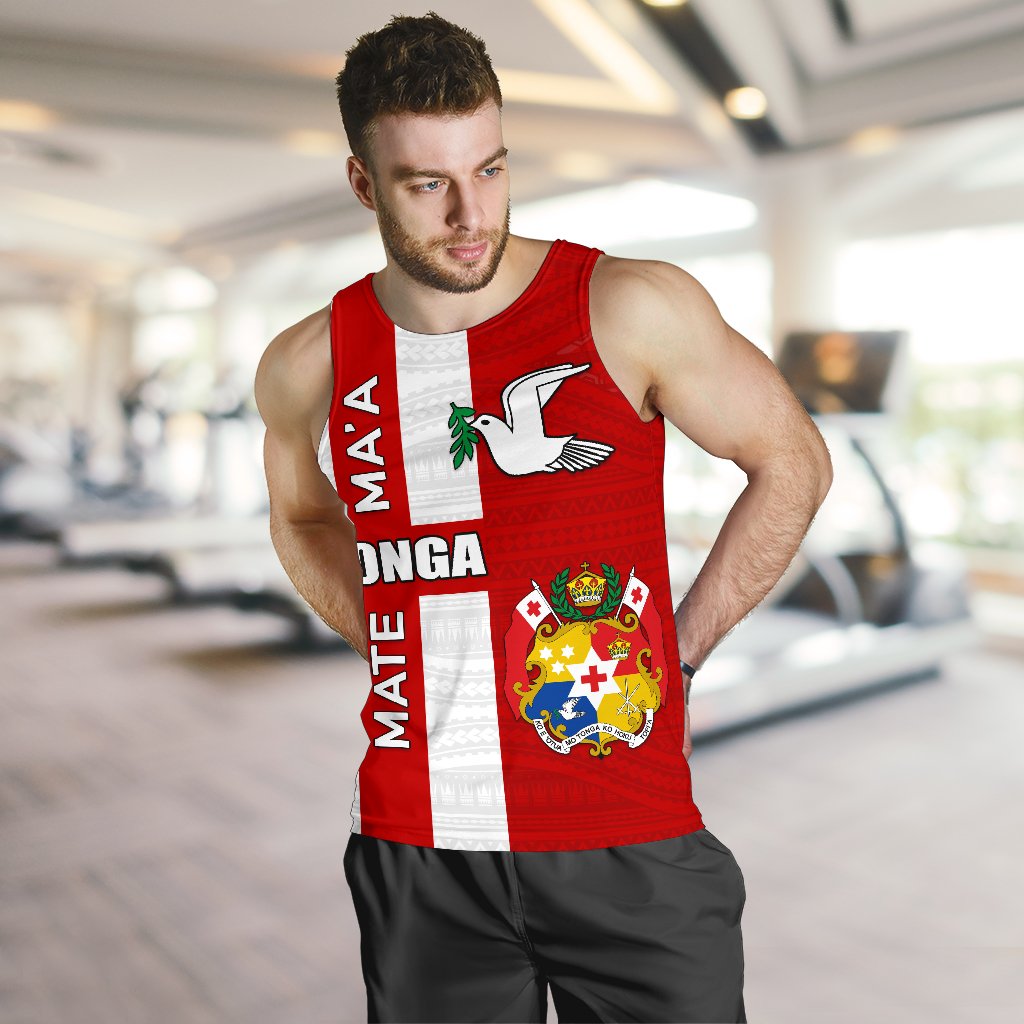 Tonga Rugby Men Tank Top Mate Ma'a - Polynesian Pride
