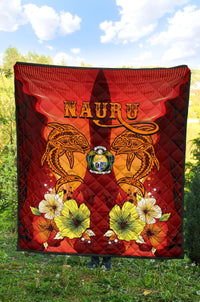 Nauru Premium Quilt - Tribal Tuna Fish - Polynesian Pride