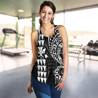 Kanaka Map Women's Racerback Tank White - Polynesian Pride