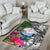 Marshall Islands Area Rug White - Turtle Plumeria Banana Leaf Crest - Polynesian Pride