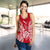 New Caledonia Polynesian Women Tank Top Map Red White - Polynesian Pride