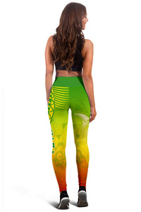 Kanaka Maoli Polynesian Leggings - Turtle Style - Polynesian Pride