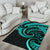 New Zealand Maori Mangopare Area Rug Polynesian - Turquoise - Polynesian Pride