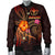 Polynesian Hawaii Men's Bomber Jacket - Legend of Kanaka Maoli (Red) - Polynesian Pride