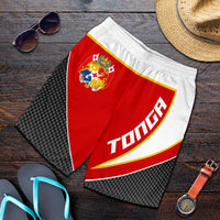 Tonga Flag Spine Men Short - Polynesian Pride