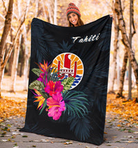 Tahiti Polynesian Premium Blanket - Tropical Flower - Polynesian Pride
