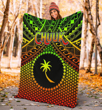 Polynesian Chuuk Premium Blanket - Reggae Vintage Polynesian Patterns - Polynesian Pride