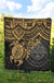 Federated States Of Micronesia Premium Quilt - Federated States Of Micronesia Seal & Golden Turtle Hibiscus - Polynesian Pride