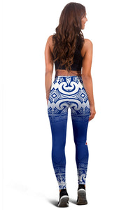 Samoa Women's Leggings - Polynesian Fog Blue - Polynesian Pride