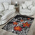Hawaiian Map Turtle Swim Plumeria Polynesian Rug - J6 - Polynesian Pride