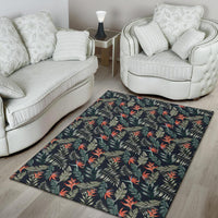 Tropical Strelitzia Black Rug - Polynesian Pride