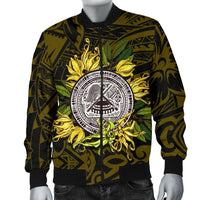 American samoa Men's Bomber Jacket Ylang Ylang Flowers - Polynesian Pride