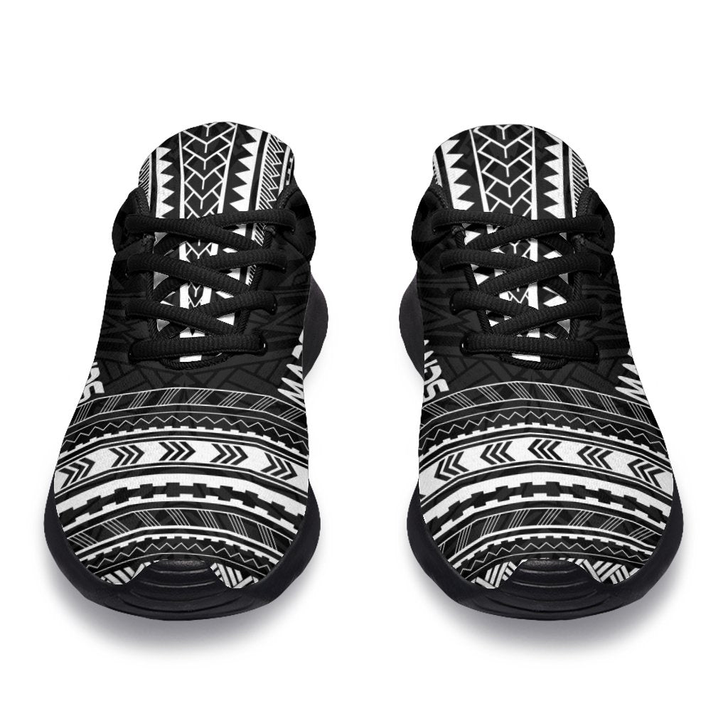 Marshall Islands Sporty Sneakers - Polynesian Chief Black Version - Polynesian Pride