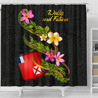 Wallis and Futuna Polynesian Shower Curtain - Plumeria Tribal - Polynesian Pride