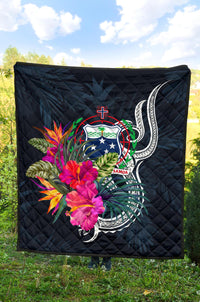 Samoa Polynesian Premium Quilt - Tropical Flowers - Polynesian Pride