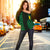 Hawaii Kanaka Polynesian Women's Off Shoulder Sweater - Green - Polynesian Pride