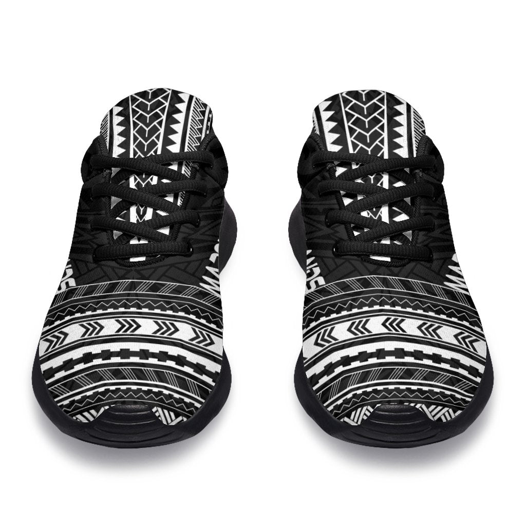 Marquesas Islands Sporty Sneakers - Polynesian Chief Black Version - Polynesian Pride