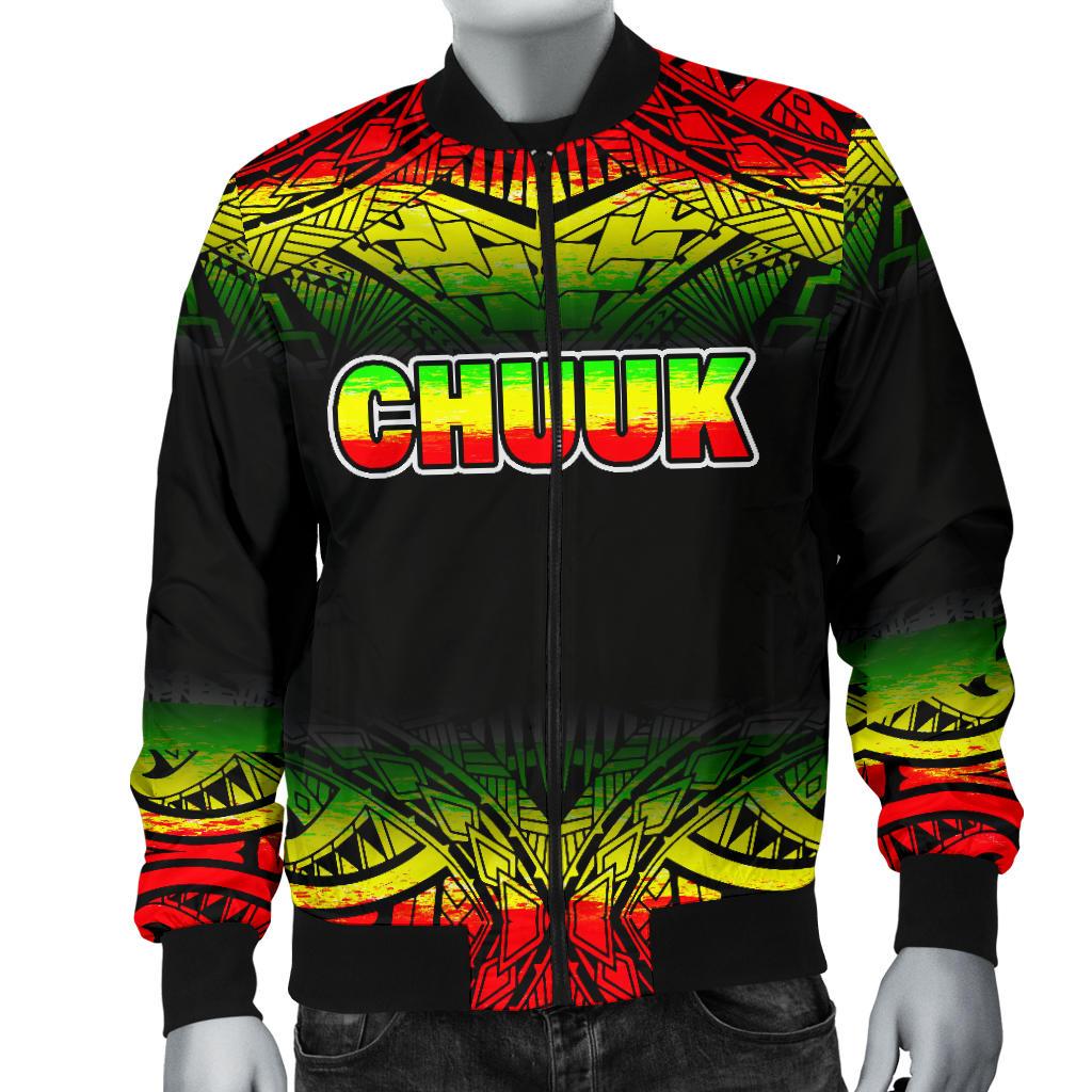 Chuuk Men's Bomber Jacket - Fog Reggae Style - Polynesian Pride