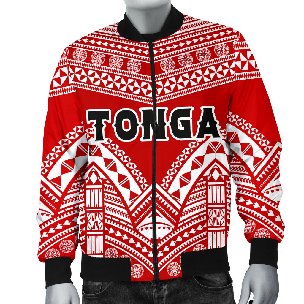 Tonga Polynesian Tribal Pattern Men's Bomber Jacket - Polynesian Pride