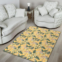 Tropical Flamingo Yellow Rug - Polynesian Pride