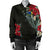 Cook Islands Hibiscus Women's Bomber Jacket No Black - Polynesian Pride